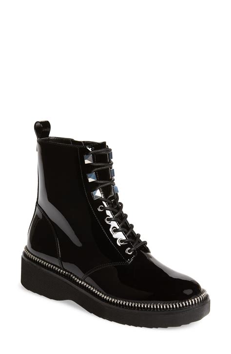 michael kors black patent boots|Michael Kors black boots.